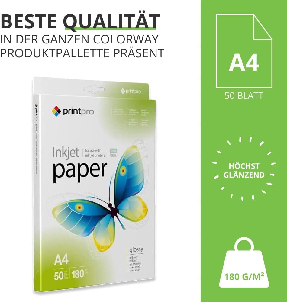 Colorway Glossy A4 180Gsm Photo Paper 50 Sheets