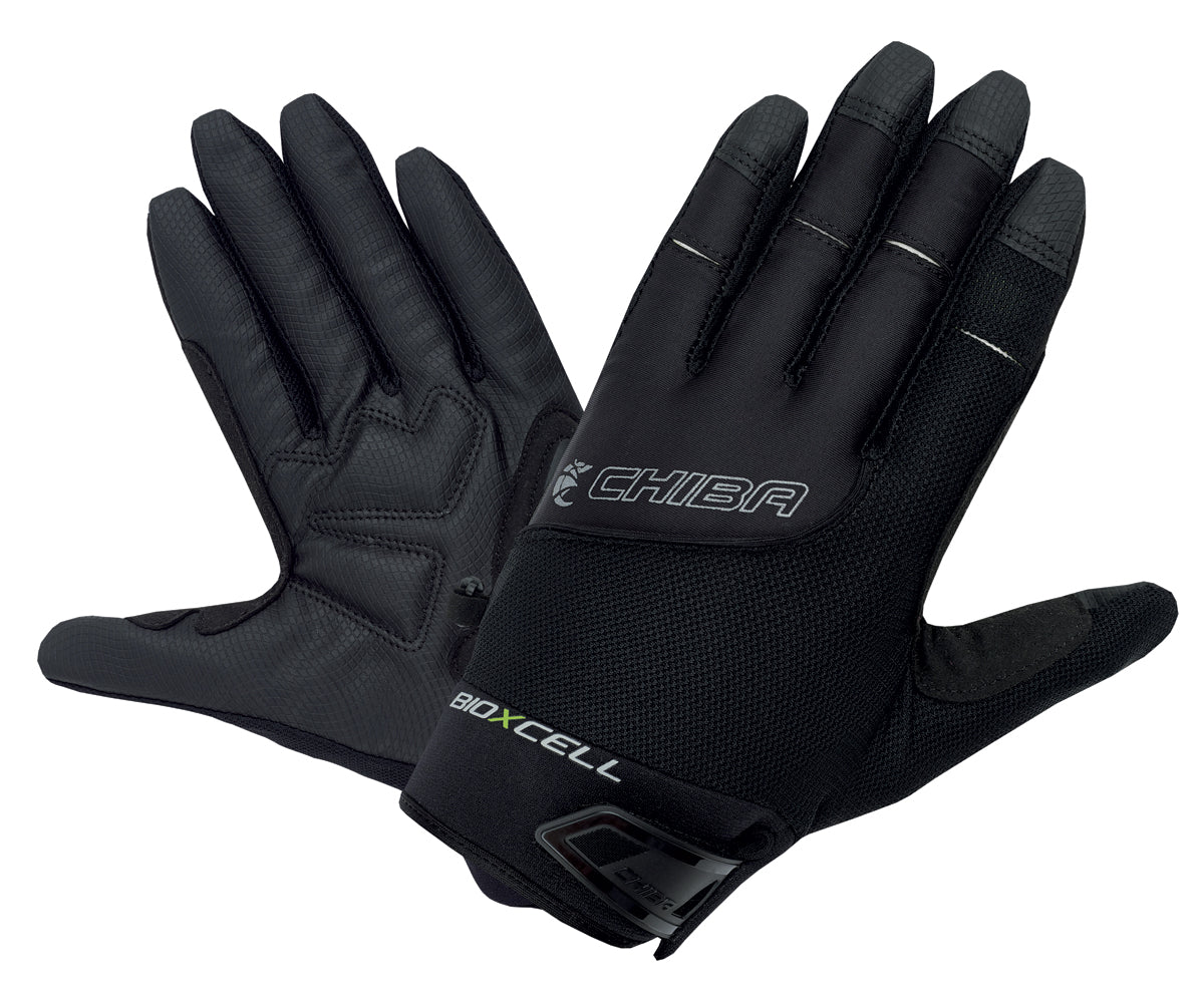 Chiba BioXCell Full Fingered Touring Gloves in Black - X-Large