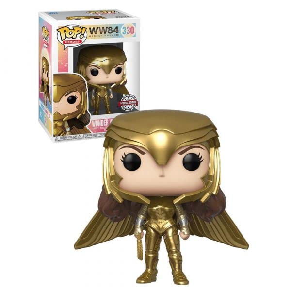 Funko 46661 Pop! Heroes: DC WW84 - Wonder Woman (Metallic Golden Armour Special Edition) #330