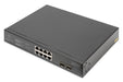 Digitus 8 Port Gigabit PoE Switch, 19 Inch, Unmanaged, 2 SFP Uplink