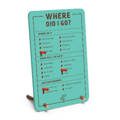 Knock Knock Where Did I Go? Desktop Pegboard