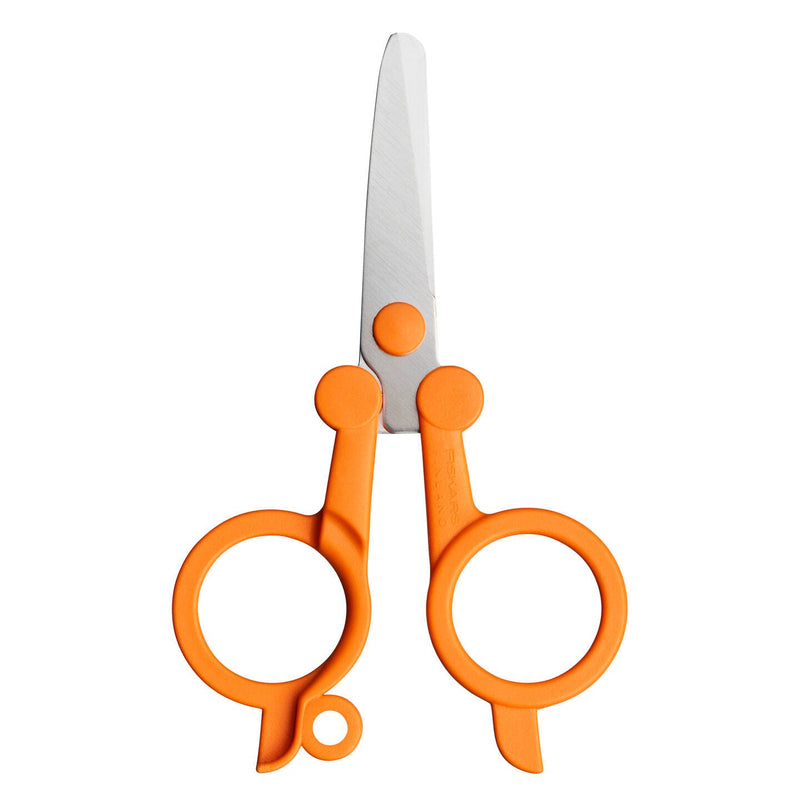 Fiskars Foldable Scissors, Length: 11 cm, For Right- and Left-handed Users, Stainless Steel Blade/Plastic Handles, Orange, Classic, 1005134 Length: 11 cm Right- / and left-handed
