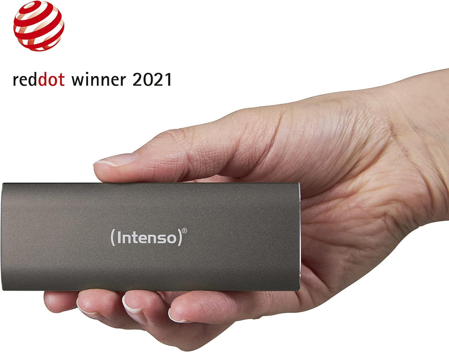 Intenso External SSD Professional, 500GB, Portable Solid State Drive, USB 3.1Gen.2 Super Speed 10 Gbps, Metallic brown, Aluminium 500 GB Professional