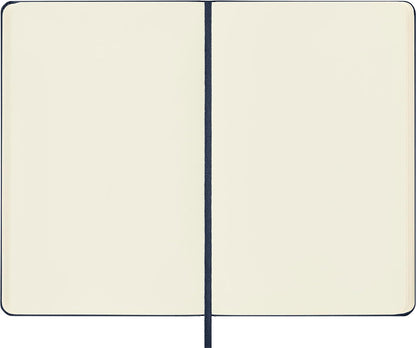 Moleskine Classic Plain Paper Notebook, Hard Cover and Elastic Closure Journal, Color Sapphire Blue, Size Medium 11.5 x 18 cm, 208 Pages Sapphire Blue Medium Plain