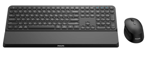 Philips 6000 series SPT6607B/39 keyboard Mouse included RF Wireless + Bluetooth UK English Black
