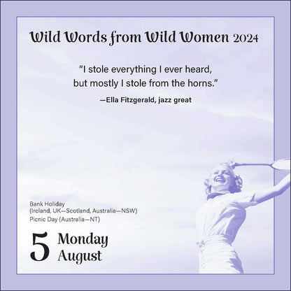 Wild Words from Wild Women 2024 Day-to-Day Calendar
