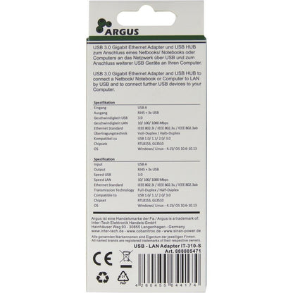 Inter-Tech Argus IT-310-S USB 3.2 Gen 1 (3.1 Gen 1) Type-A Grey