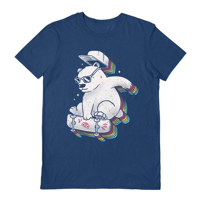 EDUELY (RAINDOW SKATE BEAR) NAVY UNISEX T-SHIRT