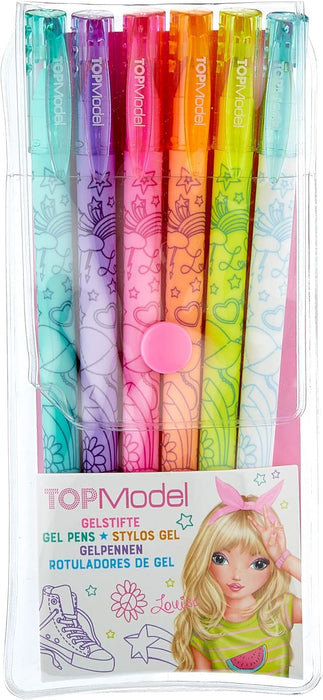 DEPESCHE TOPModel Neon Gelschreiber-Set grun, lila