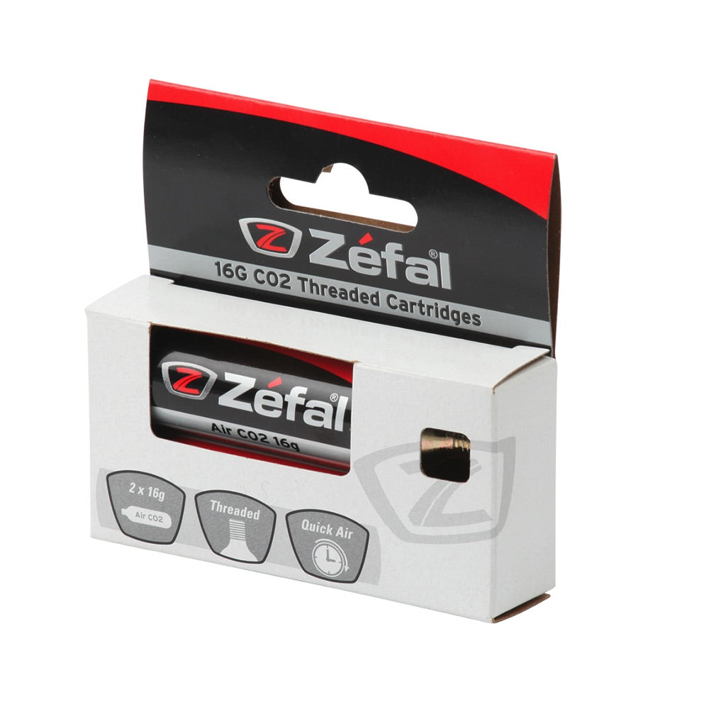 Zefal 16g Threaded Co2 Cartridge 2pc