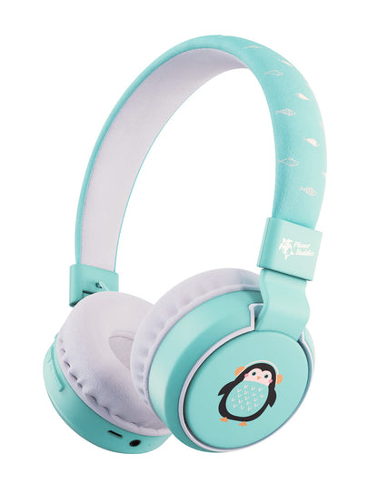 Planet Buddies Kids Headphones, Foldable Wireless On Ear Bluetooth Headphones for Kids with Microphone, 85dB Volume Limiter, Cute Penguin Kids Earphones for Tablets and Phones, Travel, School & Music