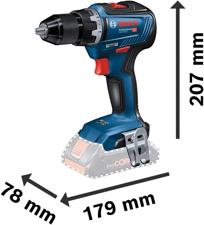 BOSCH Professional GSR 18V-55 Akku-Bohrschrauber 1