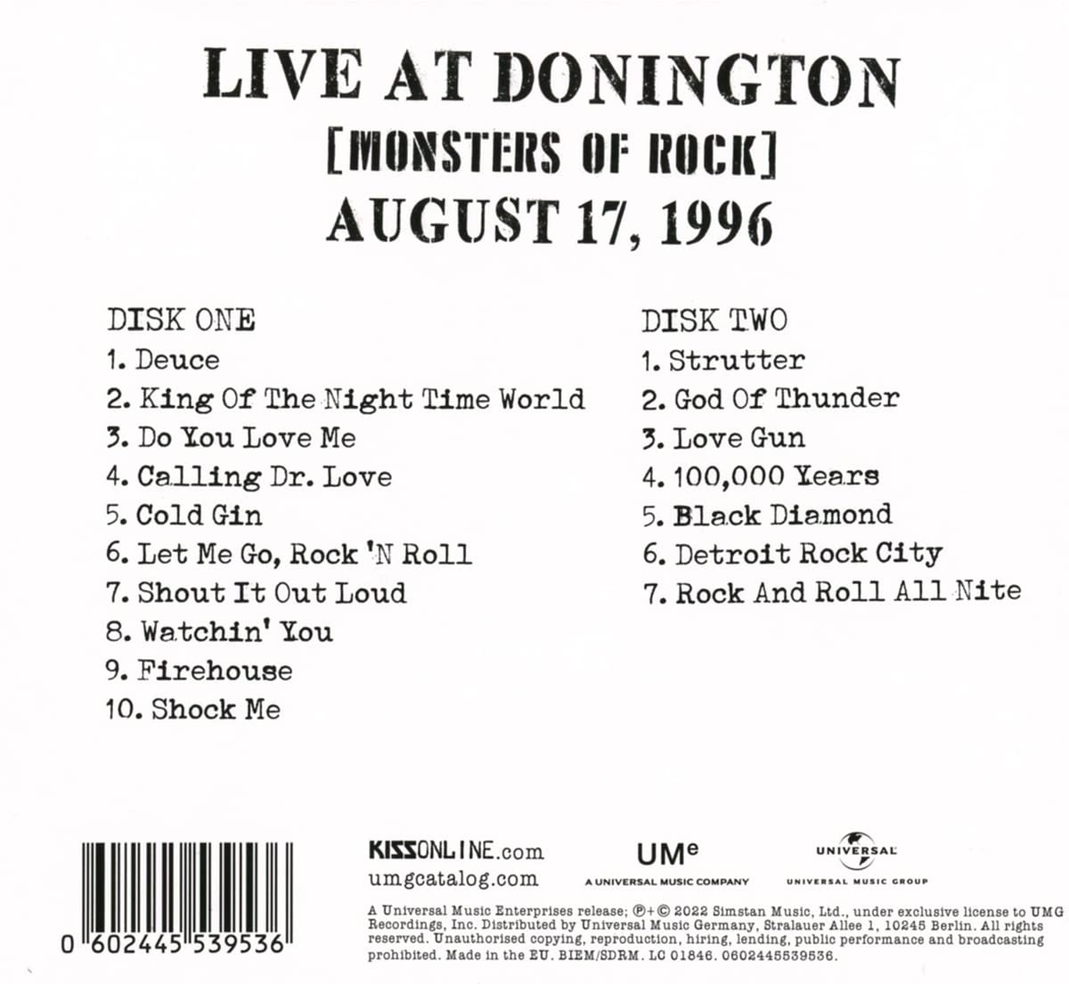 KISS Off The Soundboard: Live At Donington (2CD)