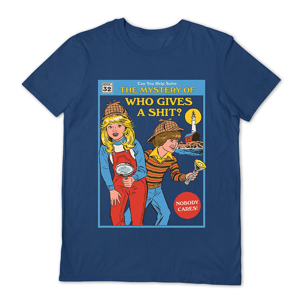 STEVEN RHODES (WHO GIVES A SHIT)  NAVY UNISEX T-SHIRT  SMALL