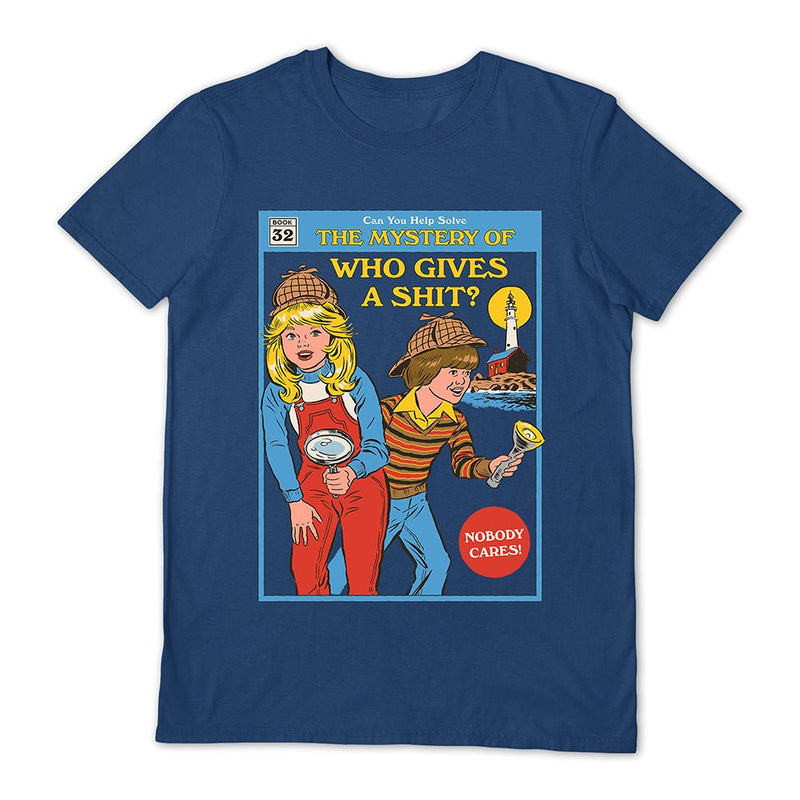 STEVEN RHODES (WHO GIVES A SHIT)  NAVY UNISEX T-SHIRT  SMALL