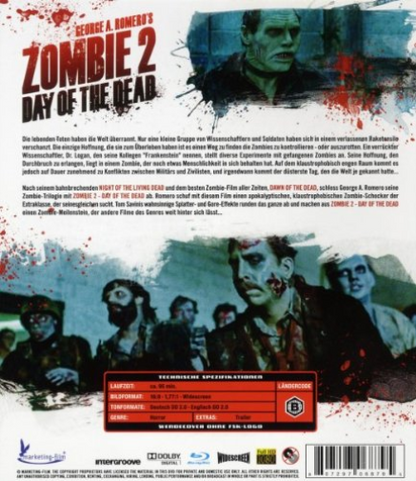 Zombie 2 - Day Of The Dead (blu-ray) (import) Lori Cardille; Terr
