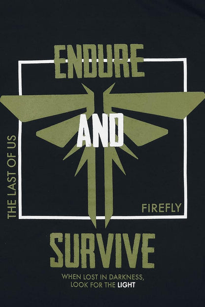 The Last Of Us Fireflies Lettering Graffiti Men's Hooded Jacket Black Fan Merchandise Gaming TV Series XL Black