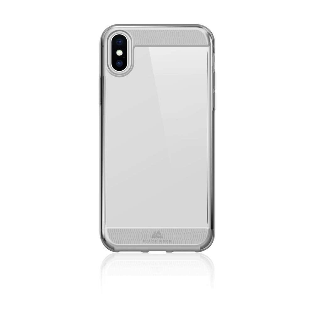 Black Rock - Air Robust Case for Apple iPhone XS/X I Transparent Cover, TPU, Slim, Wireless Charging (Transparent)