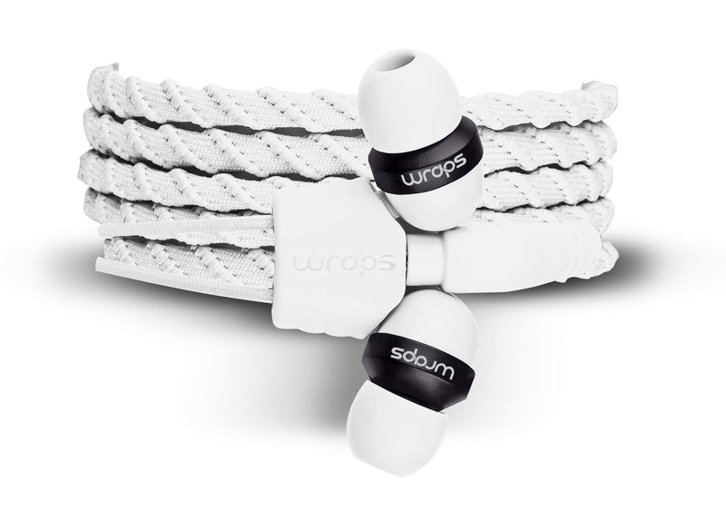 Wraps Wearable Braided Wristband Headphone Earbuds, Talk Flint (WRAPSCSIL-V15M) Flint Talk