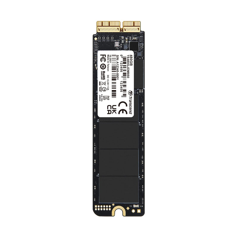 Transcend 480GB JetDrive 850 SSD (without enclosure) for MacBook Air 11" & 13" (Mid 2013 – 2017), MacBook Pro Retina 13" & 15" (Late 2013 – Mid 2015) Up to 1600/1400 MB/s TS480GJDM850 480 GB macOS 10.13 or later, Without Enclosure
