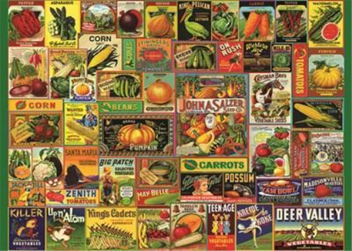 Vintage Seed Packets 1000 Piece Jigsaw Puzzle