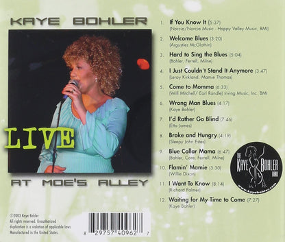Kaye Bohler Live at Moes Alley