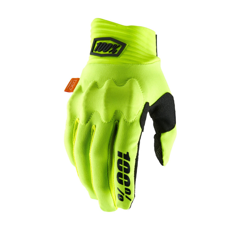 100% Cognito D30 Glove Fluo Yellow / Black L