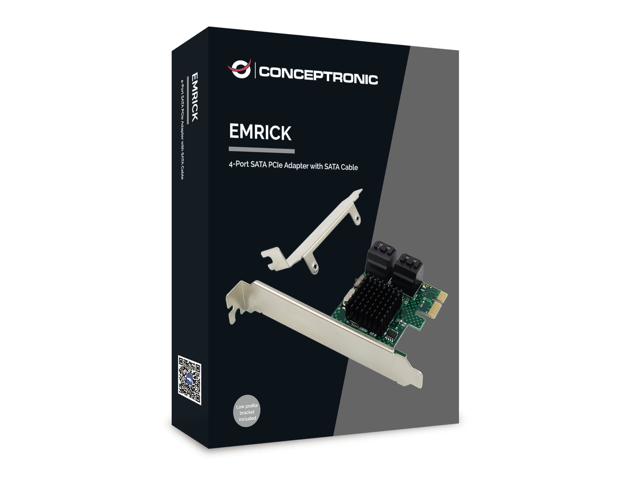 Conceptronic EMRICK 4-Port SATA PCIe Adapter with SATA Cable