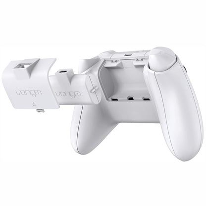 Venom Twin High Capacity Rechargeable Battery Pack Black for Xbox Series X/S & One - White 1100mAh (White)