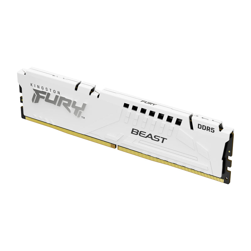 Kingston FURY Beast White XMP 16GB 6000MT/s DDR5 CL40 DIMM Desktop Gaming Memory Single Module - KF560C40BW-16