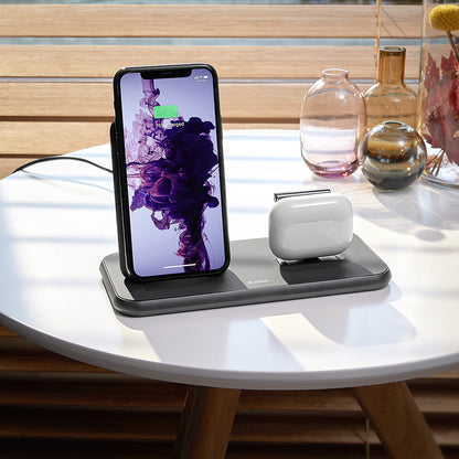 Zens Stand Dock Alu Wless Charger Blk