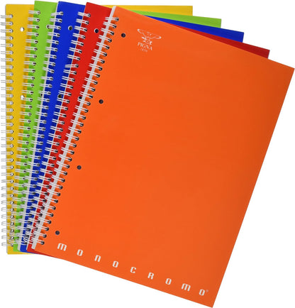Pigna: Maxi Spiralato Monocromo Fogli 70 (Con Fori E Microperforazione) Var 1R - Pacco 5 Pz