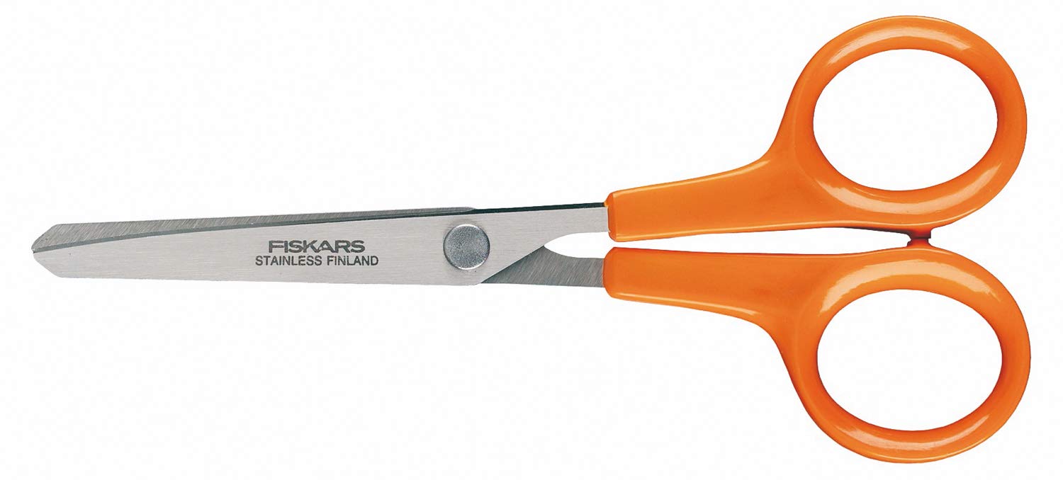 Fiskars Hobby Scissors, Length: 13 cm, For Right- and Left-handed Users, Stainless Steel Blade/Plastic Handles, Orange, Classic, 1005154 Length: 13 cm Right- / and left-handed