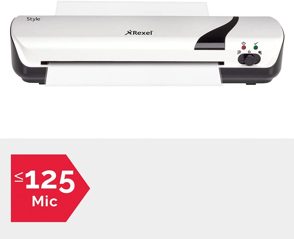 GBC Inspire+/Rexel Style A4 Laminator, Laminating Machine with Starter Pack of Pouches, White (2104511