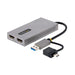 StarTech.com USB 3.0 or USB-C to Dual HDMI Adapter for Windows & macOS, 2x HDMI Displays (1x 4K30Hz, 1x 1080p), Integrated USB-A to C Dongle, 4in/11cm Cable (107B-USB-HDMI