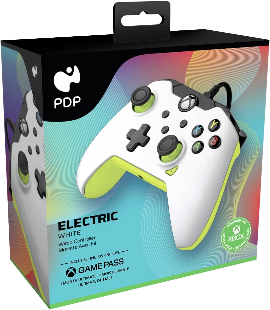 PDP Wired Controller Electric White for Xbox Series X|S, Gamepad, Wired Video Game Controller, Gaming Controller, Xbox One, Officially Licensed - Xbox Series X