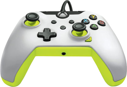 PDP Wired Controller Electric White for Xbox Series X|S, Gamepad, Wired Video Game Controller, Gaming Controller, Xbox One, Officially Licensed - Xbox Series X