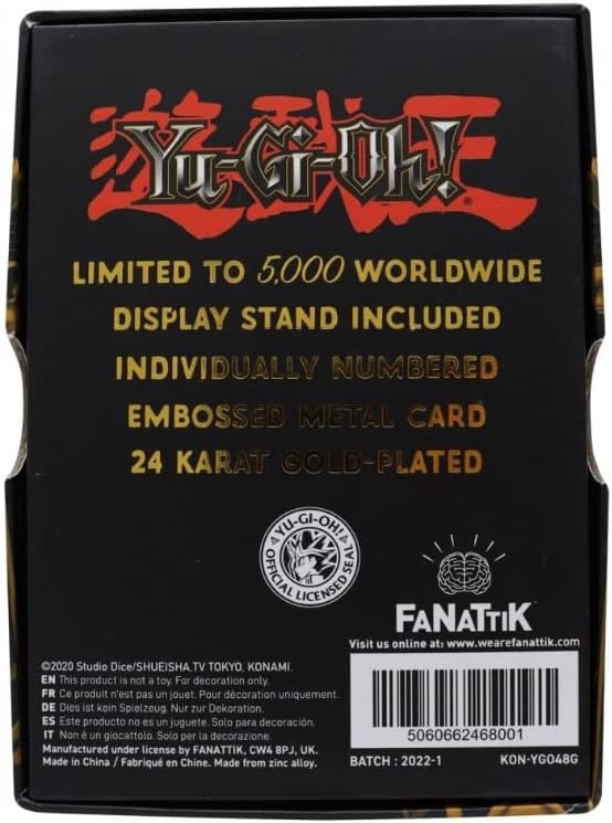 Yu-Gi-Oh! Carta 3D Placcata in Oro 24 Carati - Jinzo (Edizione Limitata