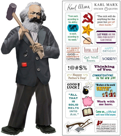 Karl Marx: cards and labels in English