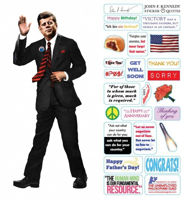 Jfk Quotable Notable - Greeting Card And Sticker Sheet - [Dutch Import]