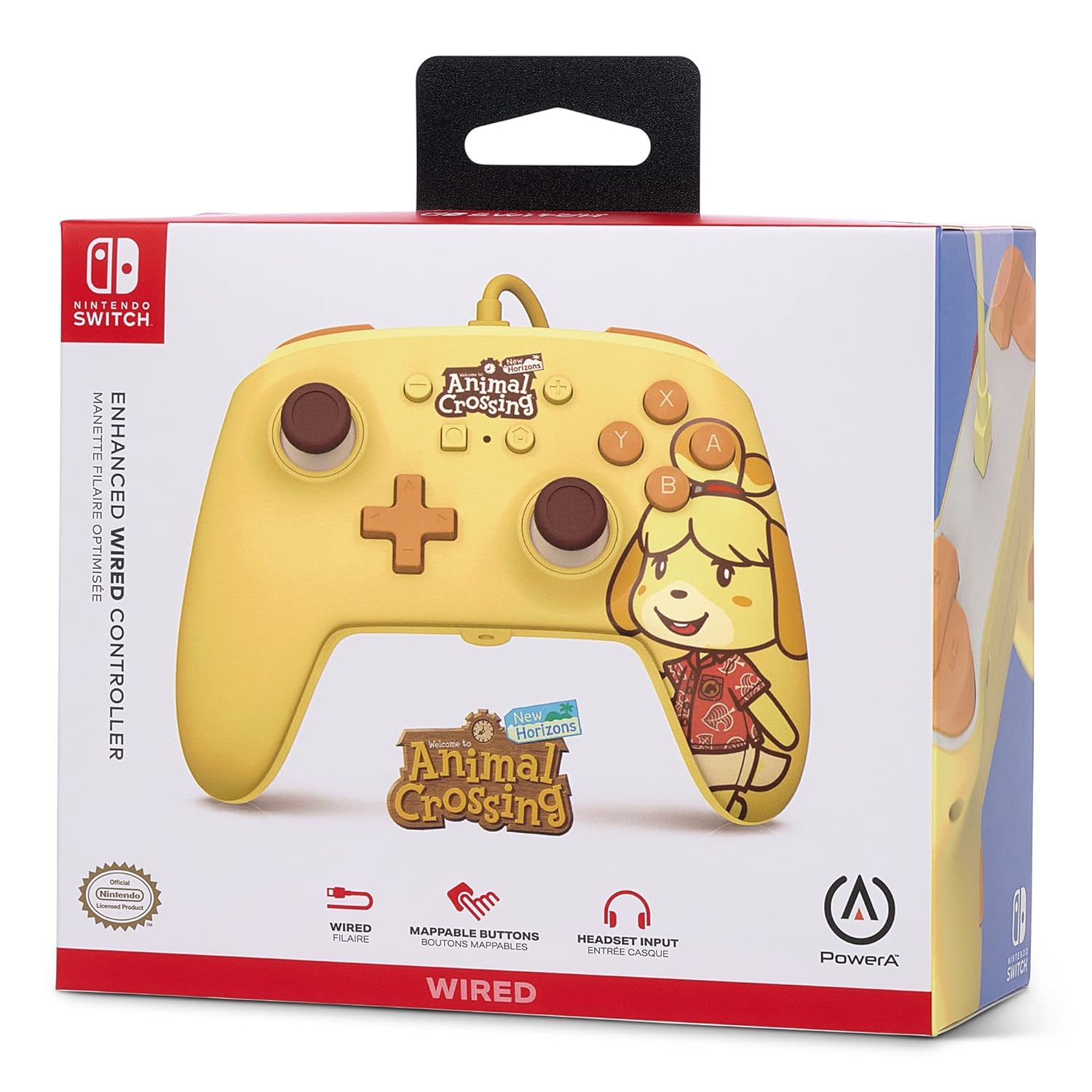 PowerA Enhanced Wired Controller For Nintendo Switch - Animal Crossing: Isabelle, Gamepad, Wired Video Game Controller, Gaming Controller (Nintendo Switch