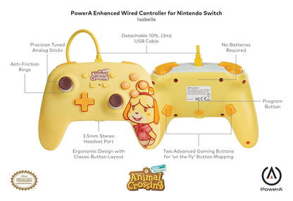PowerA Enhanced Wired Controller For Nintendo Switch - Animal Crossing: Isabelle, Gamepad, Wired Video Game Controller, Gaming Controller (Nintendo Switch