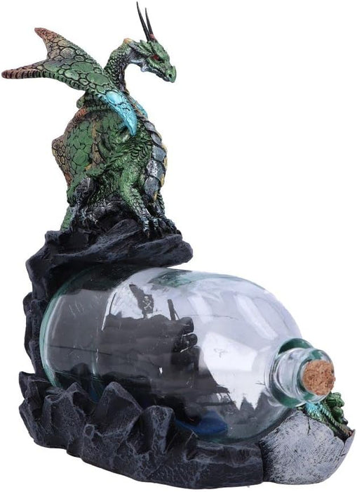 Nemesis Now The Adventure Dragon Bottle Figurine, Green, 22cm (U6005V2