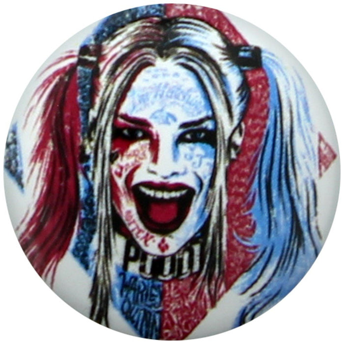 Suicide Squad Tattoo Harley Quinn Button (One Size) (White/Blue/Red
