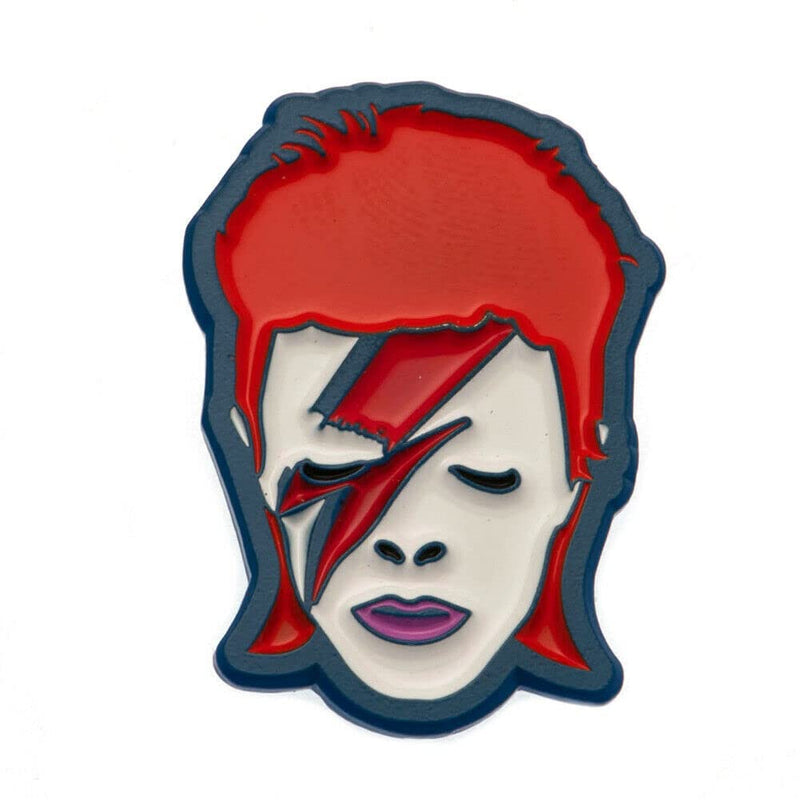David Bowie Enamel Pin Badge (Aladdin Sane Design) 3.2cm x 2.3cm - Official Merchandise