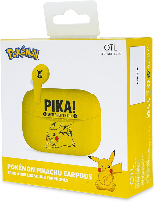 OTL Technologies PK0859 Pokemon Pikachu TWS Wireless Earphones with Charging Case Yellow