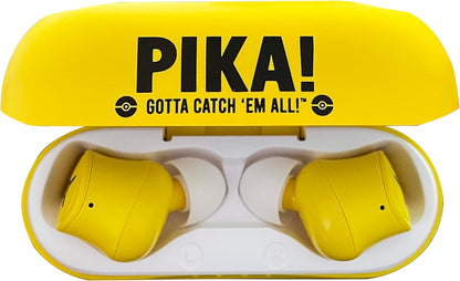OTL Technologies PK0859 Pokemon Pikachu TWS Wireless Earphones with Charging Case Yellow