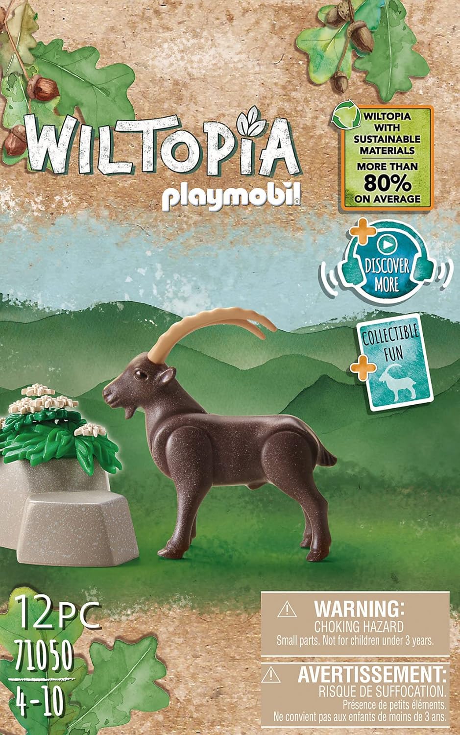 Playmobil 71050 Wiltopia Ibex, Animal Toy, Sustainable Toys, Fun Imaginative Role-Play, PlaySets Suitable for Children Ages 4+