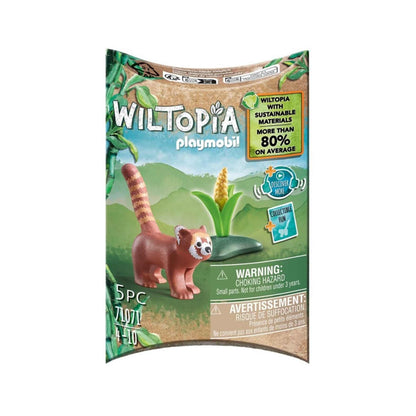 Playmobil 71071 Wiltopia Red Panda, Animal toy,for children 4-10, sustainable toy animals, Red Panda toy, Collectible toy for kids, made form 80% recycled material