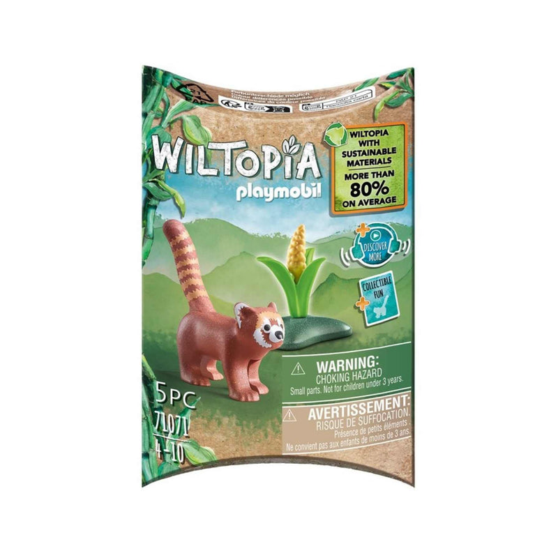 Playmobil 71071 Wiltopia Red Panda, Animal toy,for children 4-10, sustainable toy animals, Red Panda toy, Collectible toy for kids, made form 80% recycled material